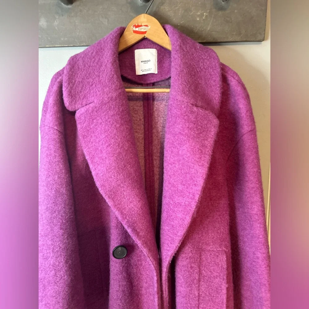 Mango wool blend oversized coat - Picture 11 of 13